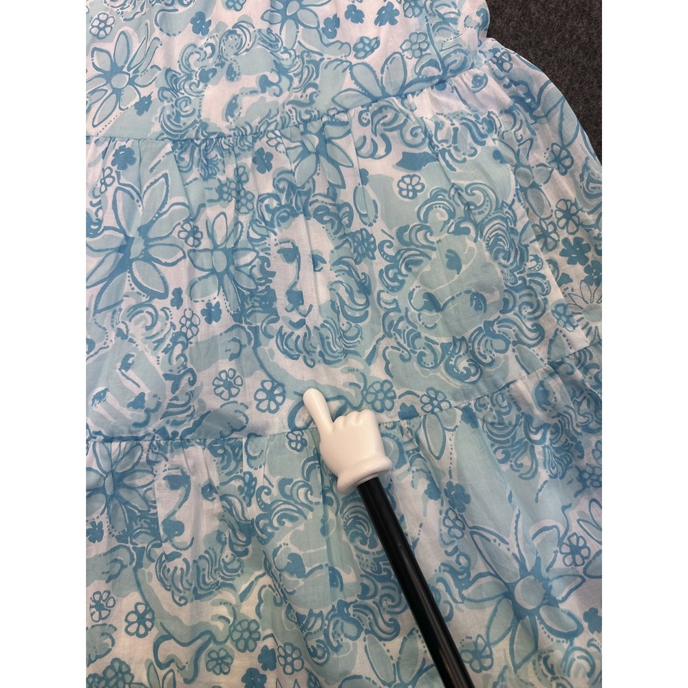 Lilly Pulitzer Tiered Knee Length Shopper Skirt Lion Cotton Size 8 New *Flaws - Picture 12 of 16